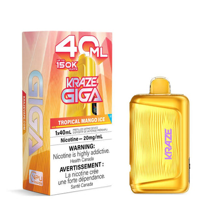 KRAZE GIGA 40ML 150K Disposable Vape – Tropical Mango Ice