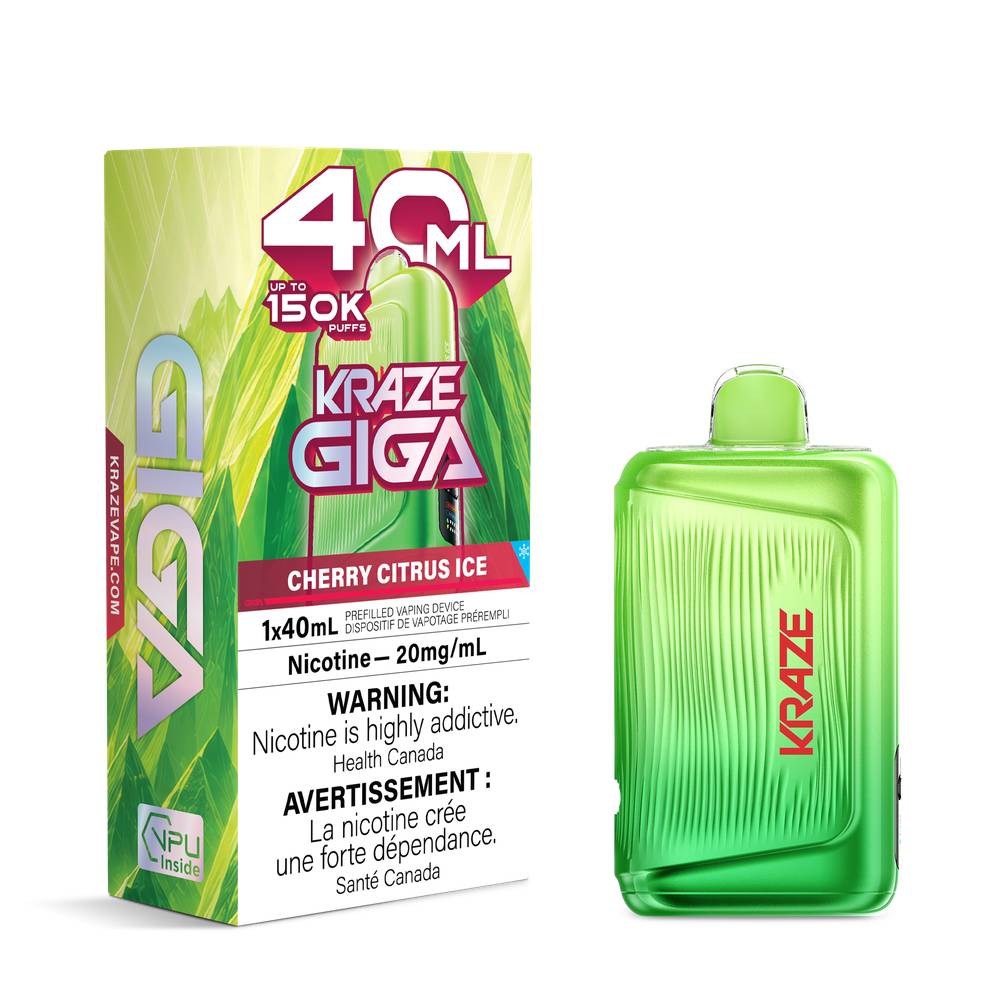 KRAZE GIGA 40ML 150K Disposable Vape – Cherry Citrus Ice