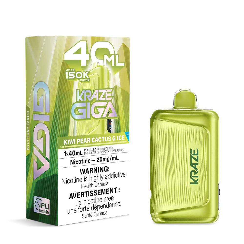 KRAZE GIGA 40ML 150K Disposable Vape – Kiwi Pear Cactus G Ice