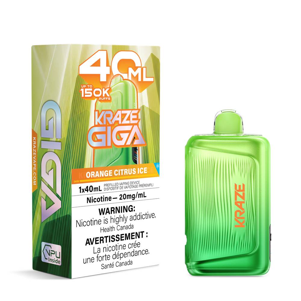 KRAZE GIGA 40ML 150K Disposable Vape – Orange Citrus Ice