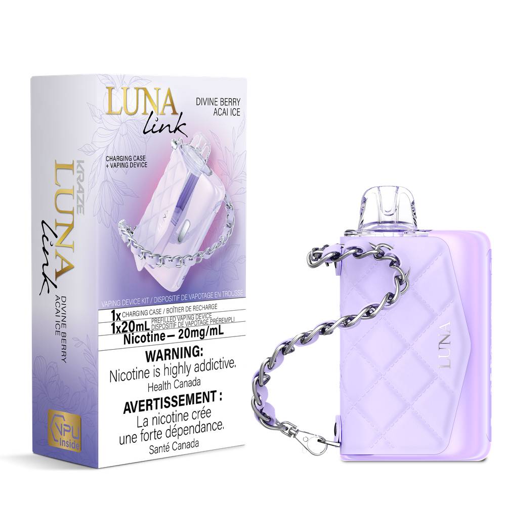 KRAZE Luna Link 100K Disposable Vape Kit – Divine Berry Acai Ice