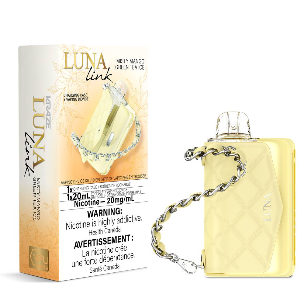 KRAZE Luna Link 100K Disposable Vape Kit – Misty Mango Green Tea Ice
