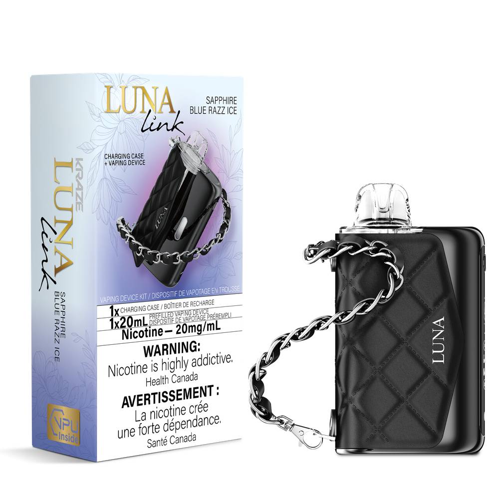 KRAZE Luna Link 100K Disposable Vape Kit – Sapphire Blue Razz Ice