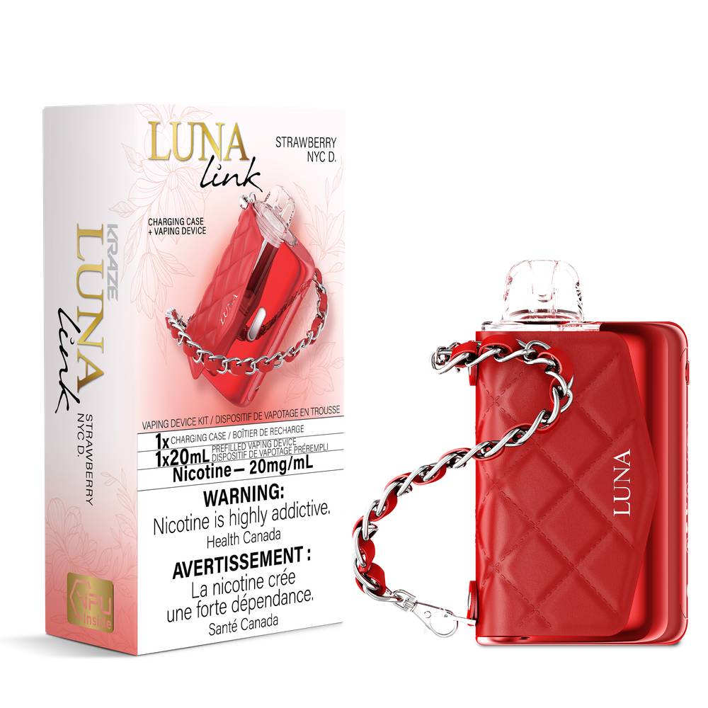 KRAZE Luna Link 100K Disposable Vape Kit – Strawberry NYC D.