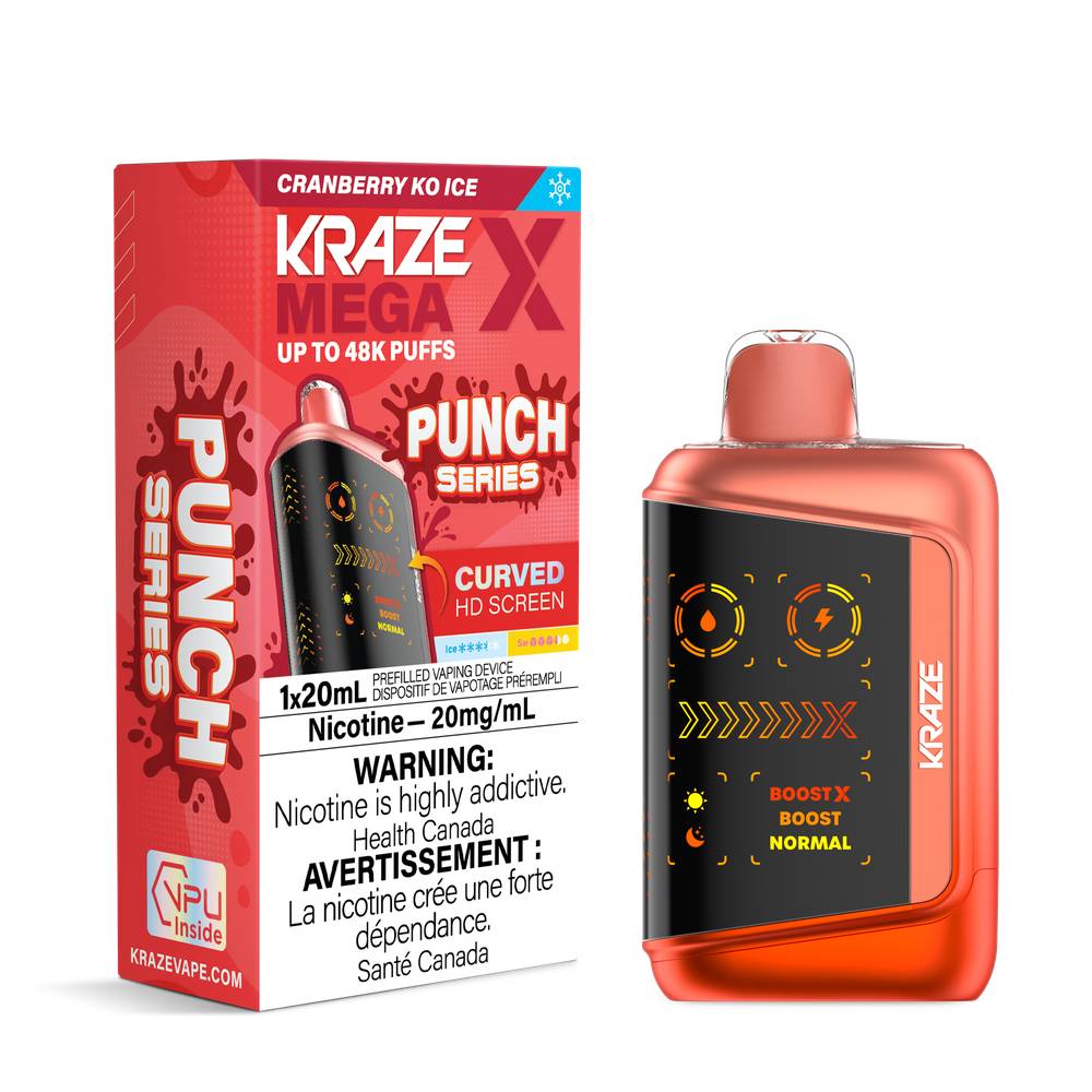 Kraze Mega X 48K Disposable Vape  Cranberry KO Ice