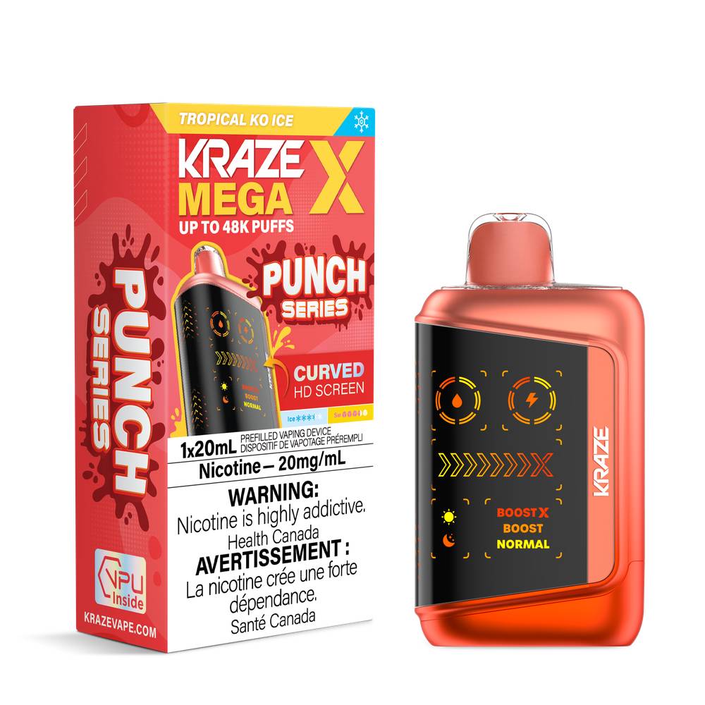 Kraze Mega X 48K Disposable Vape  Tropical KO Ice