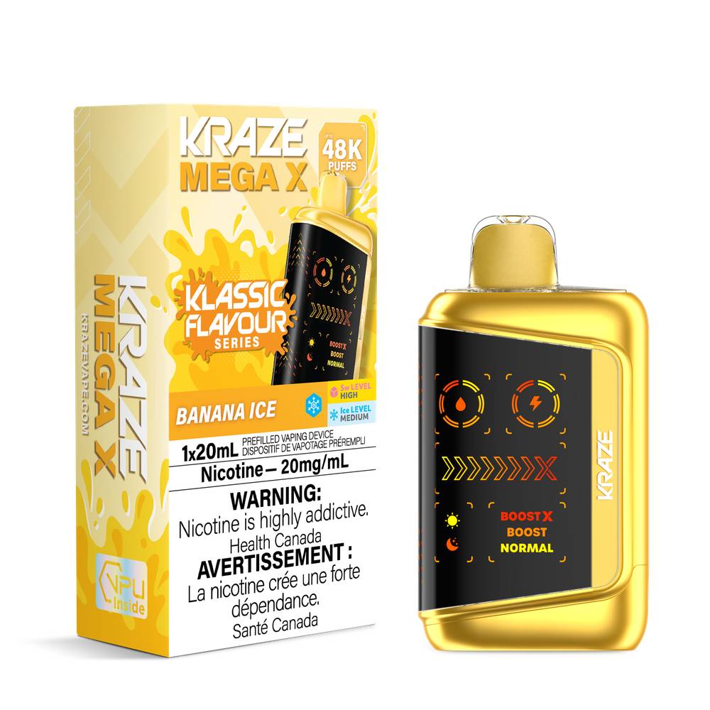 Kraze Mega X 48K Disposable Vape  Banana Ice