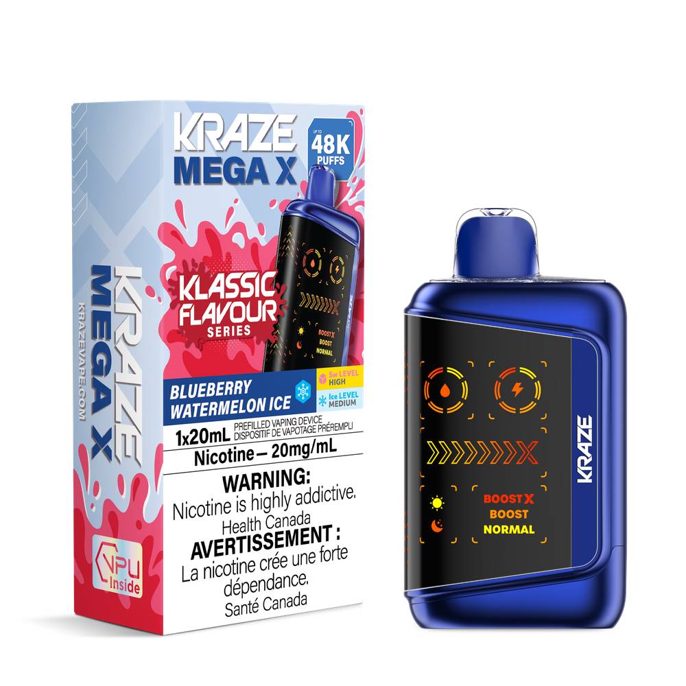 Kraze Mega X 48K Disposable Vape  Blueberry Watermelon Ice