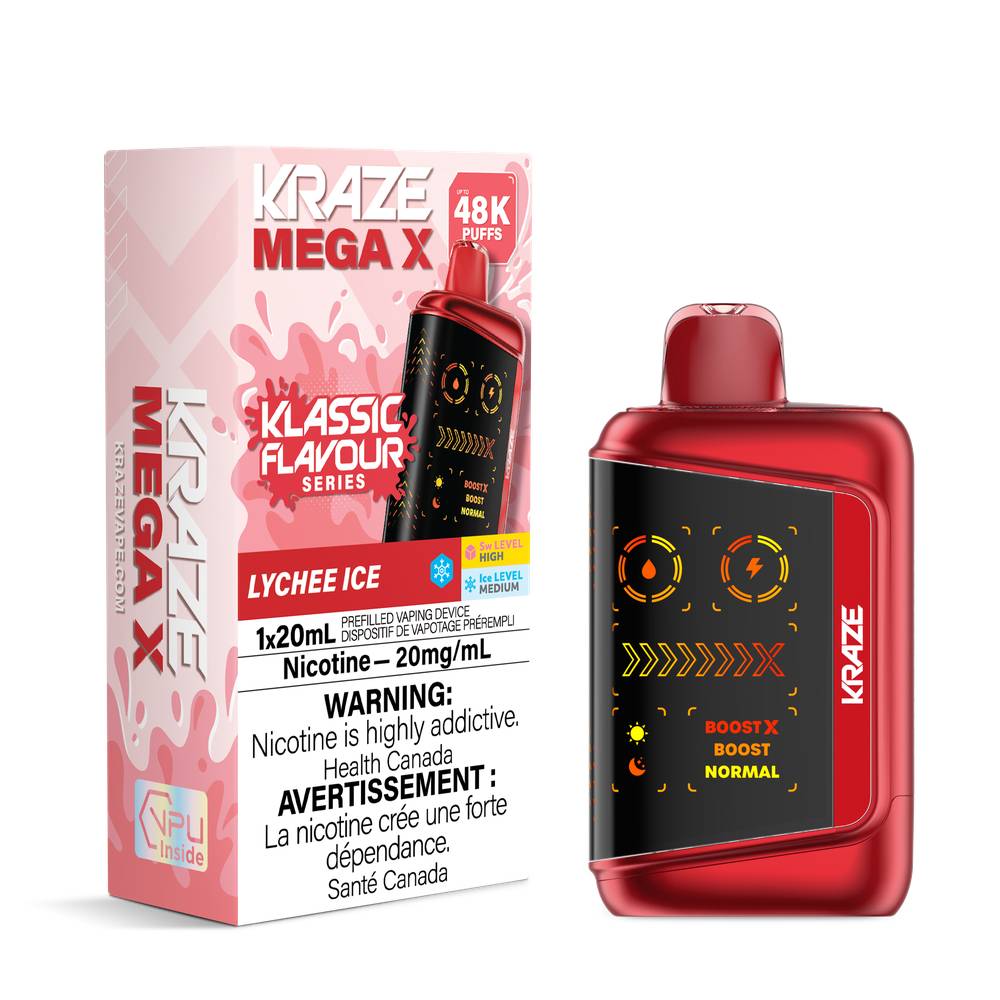 Kraze Mega X 48K Disposable Vape  Lychee Ice