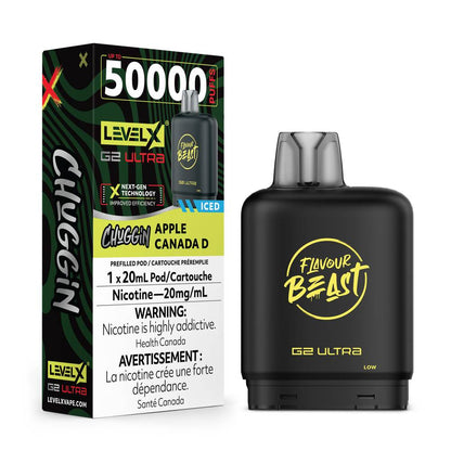 Flavour Beast LEVEL X G2 Ultra 50K Pod - Apple Canada D 20mg