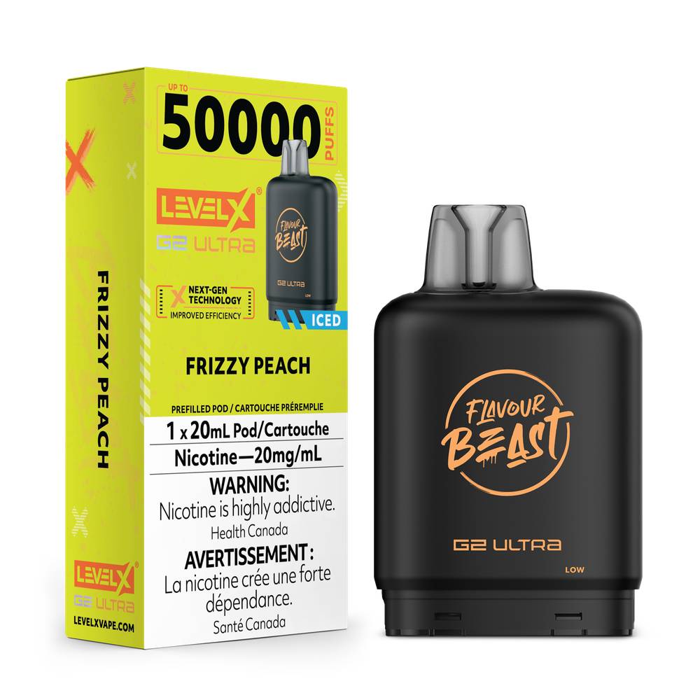 Flavour Beast LEVEL X G2 Ultra 50K Pod - Frizzy Peach 20mg