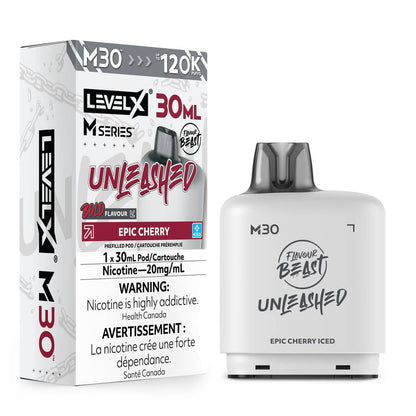 Level X M Series Flavour Beast Unleashed 30mL 120K Pod - Epic Cherry Iced