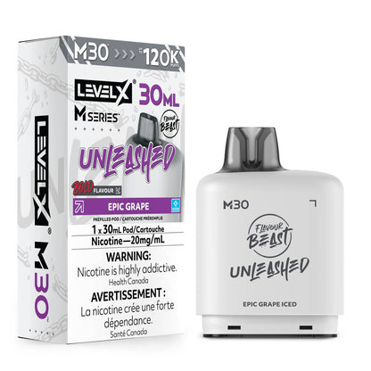 Level X M Series Flavour Beast Unleashed 30mL 120K Pod - Epic Grape Iced