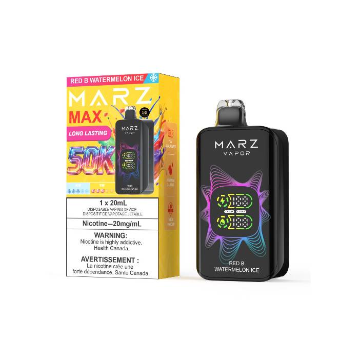 MARZ Vapor MAX 50K Disposable Vape  -  Red B Watermelon Ice