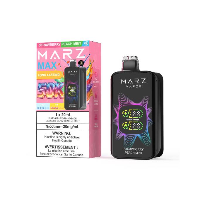 MARZ Vapor MAX 50K Disposable Vape  -  Strawberry Peach Mint